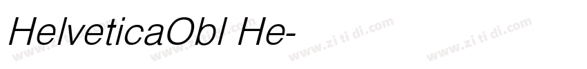 HelveticaObl He字体转换
